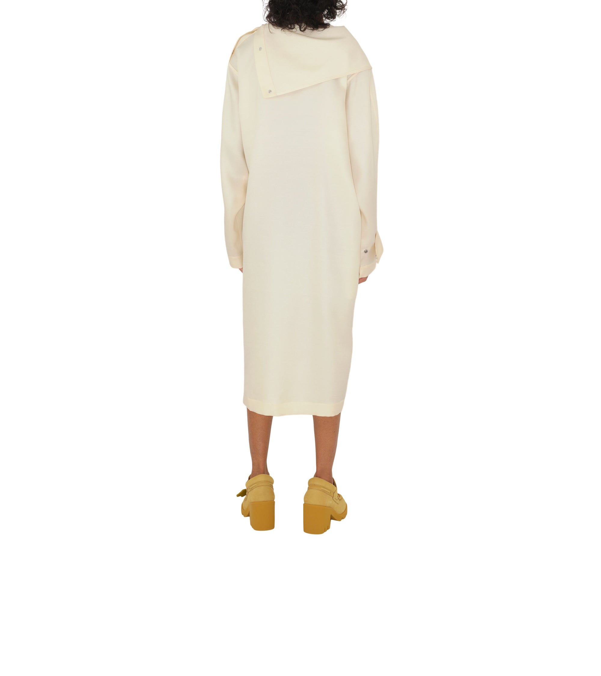 8 qty Robe en laine et soie - Cream