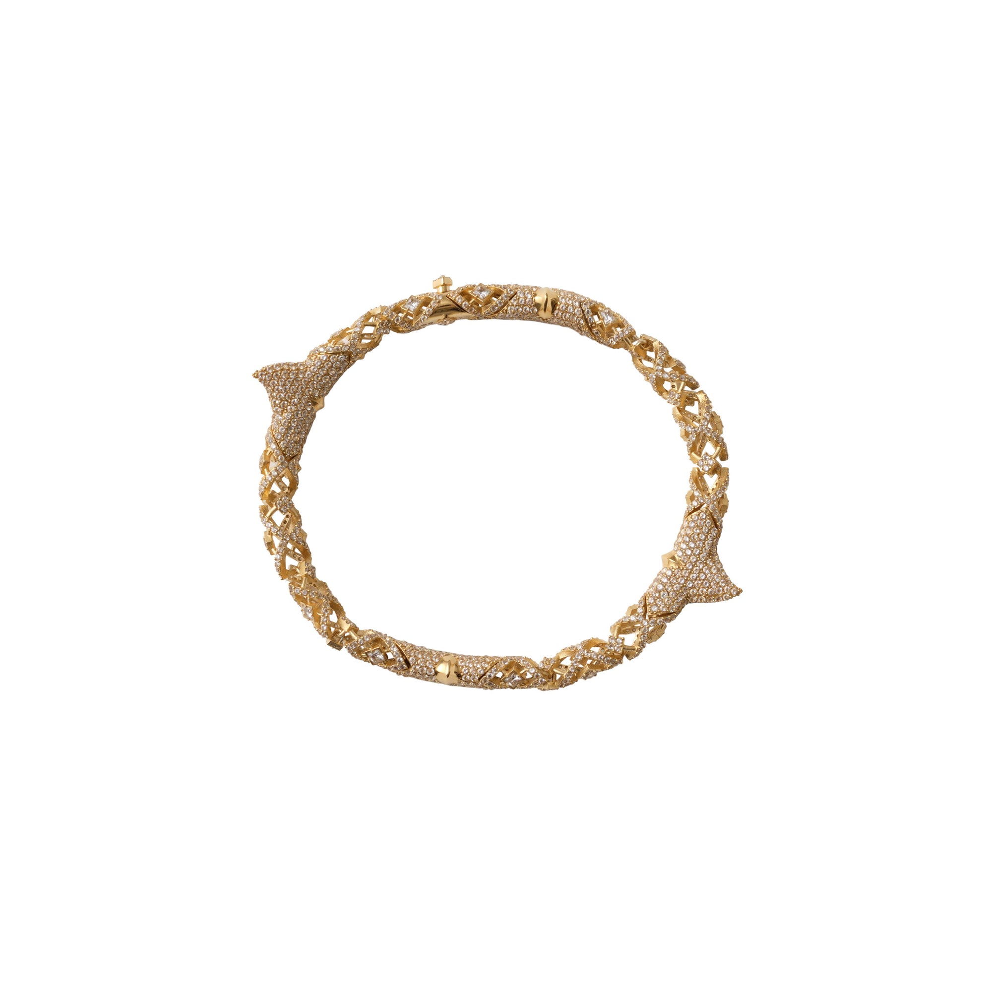 2 qty Bracelet Thorn à clip - Gold & Clear