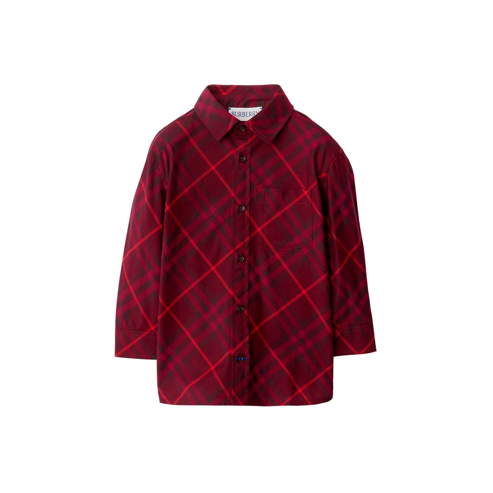 1 qty Chemise en coton à carreaux - Claret Check