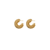 3 qty Boucles d'oreilles Armour pavées - Gold & Clear