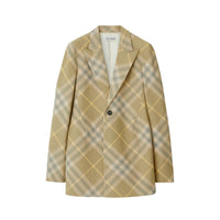 46 qty Veste tailleur en laine à motif check - Flax Check