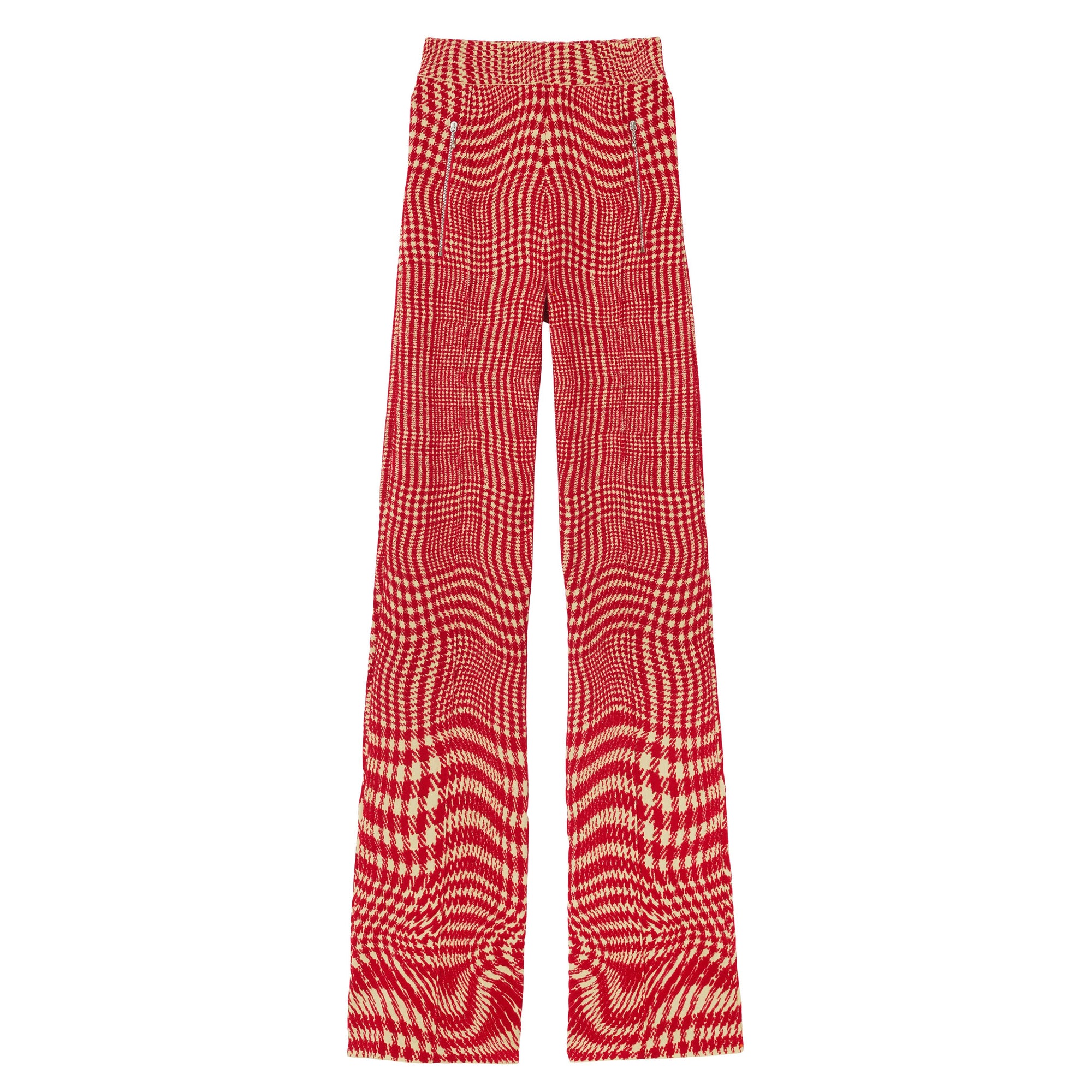 17 qty Pantalon en laine mélangée pied-de-poule ondulé - Pillar Pattern