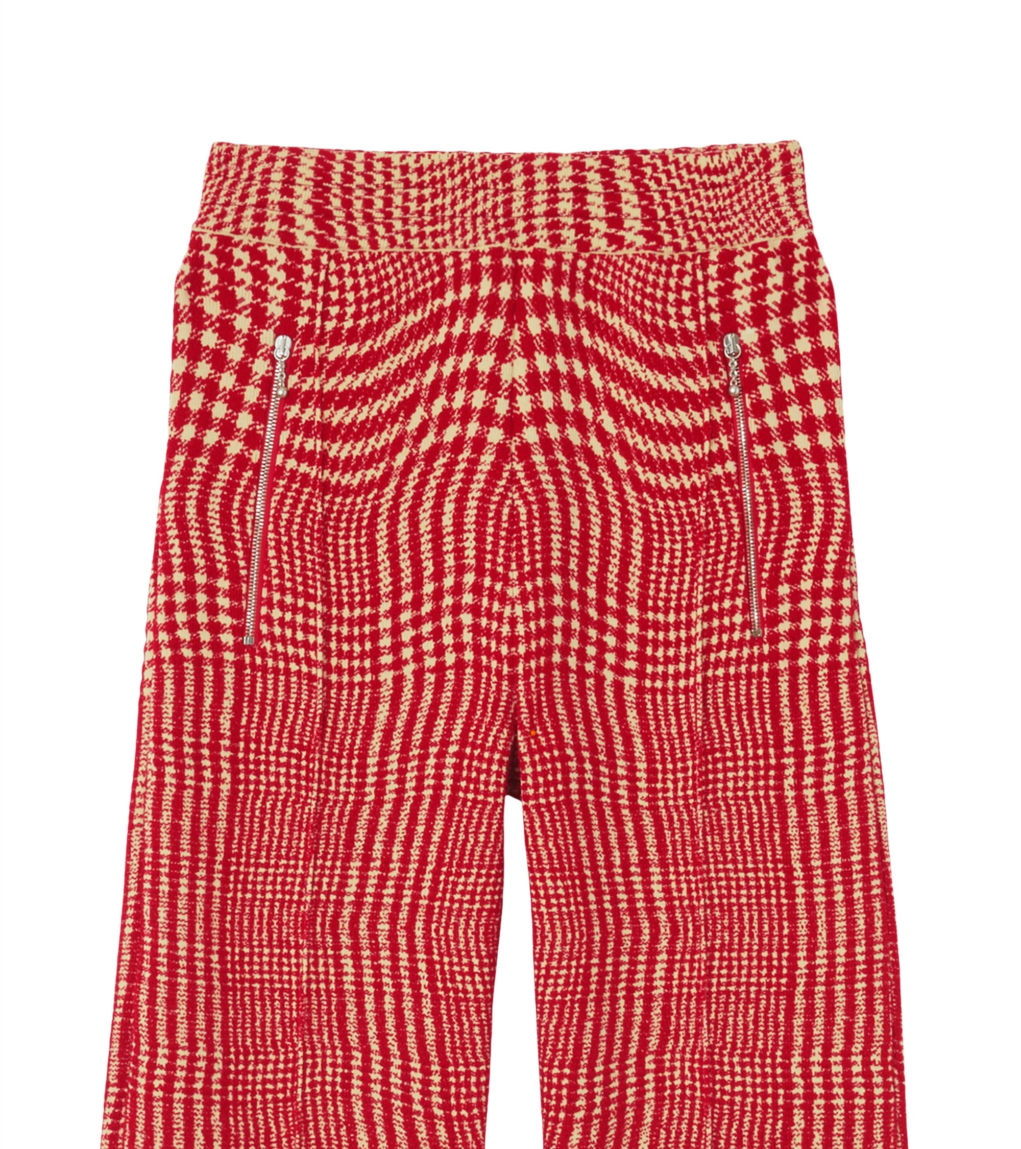 17 qty Pantalon en laine mélangée pied-de-poule ondulé - Pillar Pattern