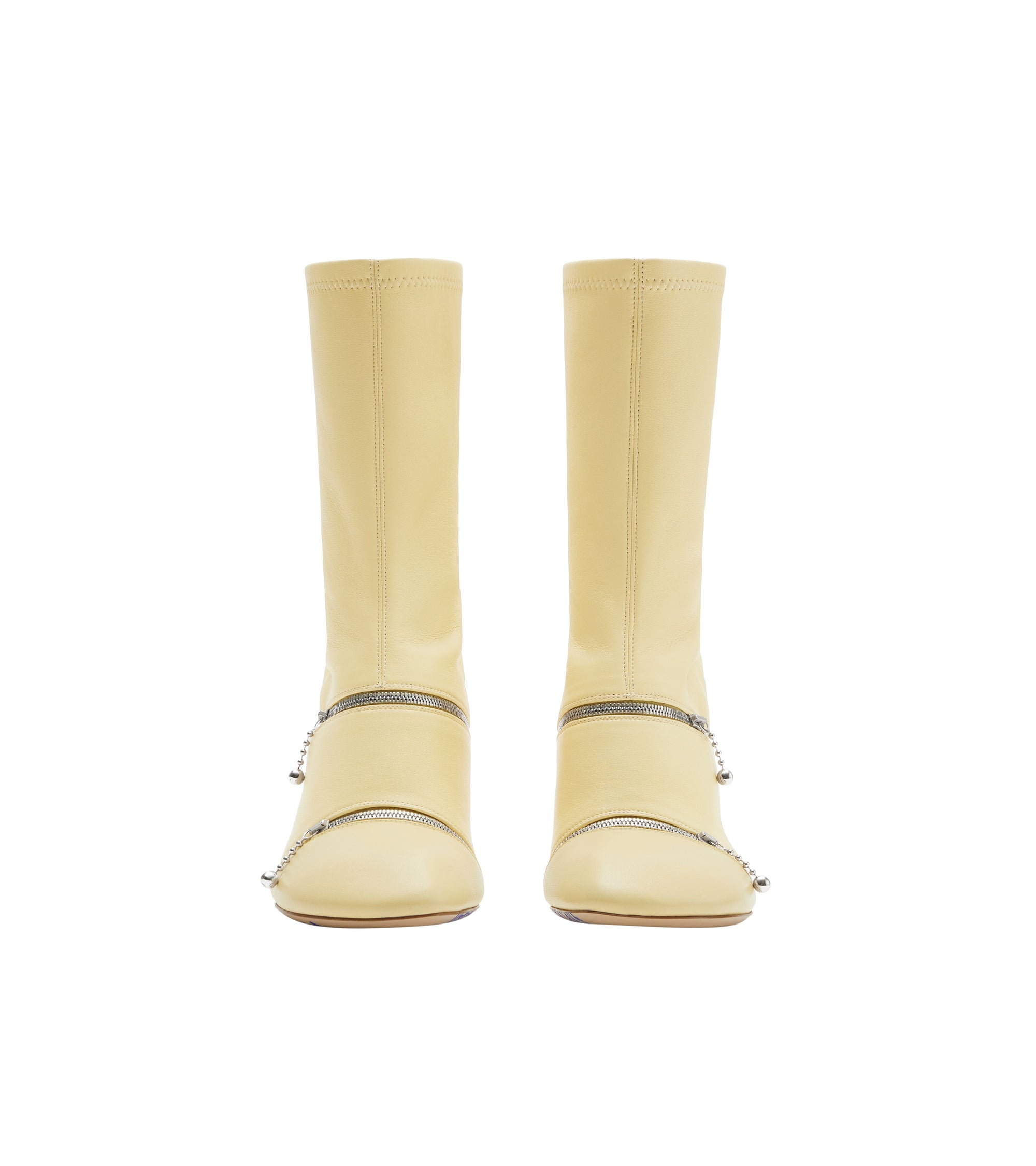 53 qty Bottines Peep en cuir - Daffodil