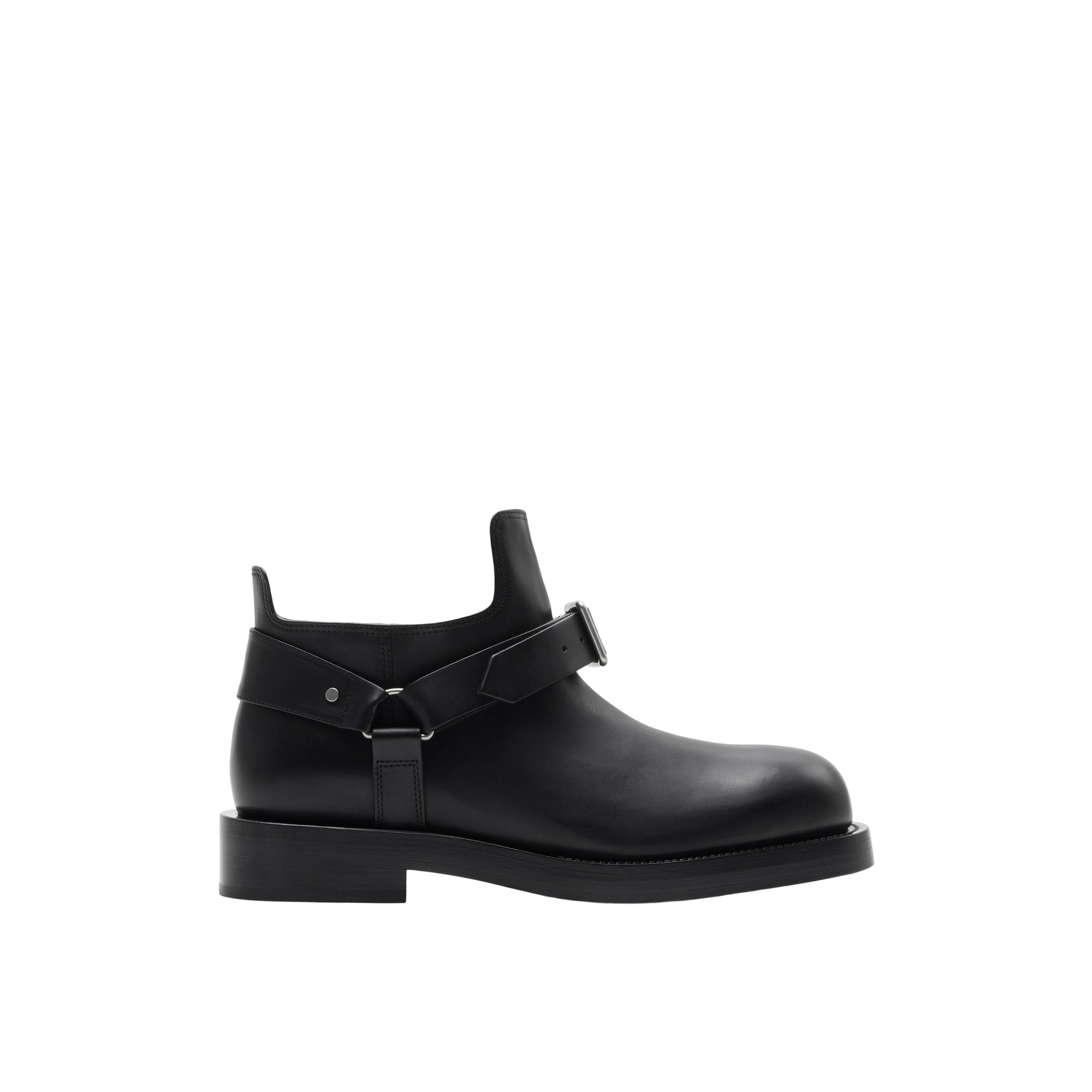 1 qty Bottines Saddle en cuir - Black