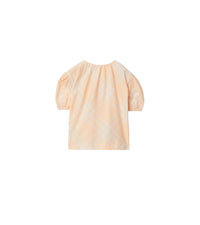 22 qty Chemisier en coton à motif check - Pastel Peach Check