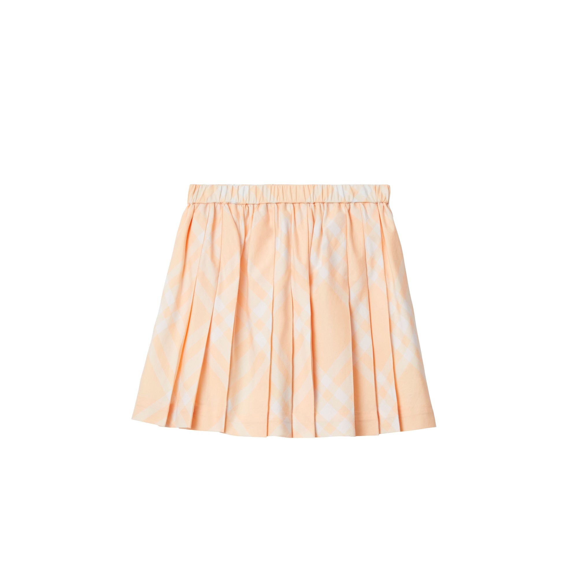 12 qty Jupe plissée en coton à motif check - Pastel Peach Check