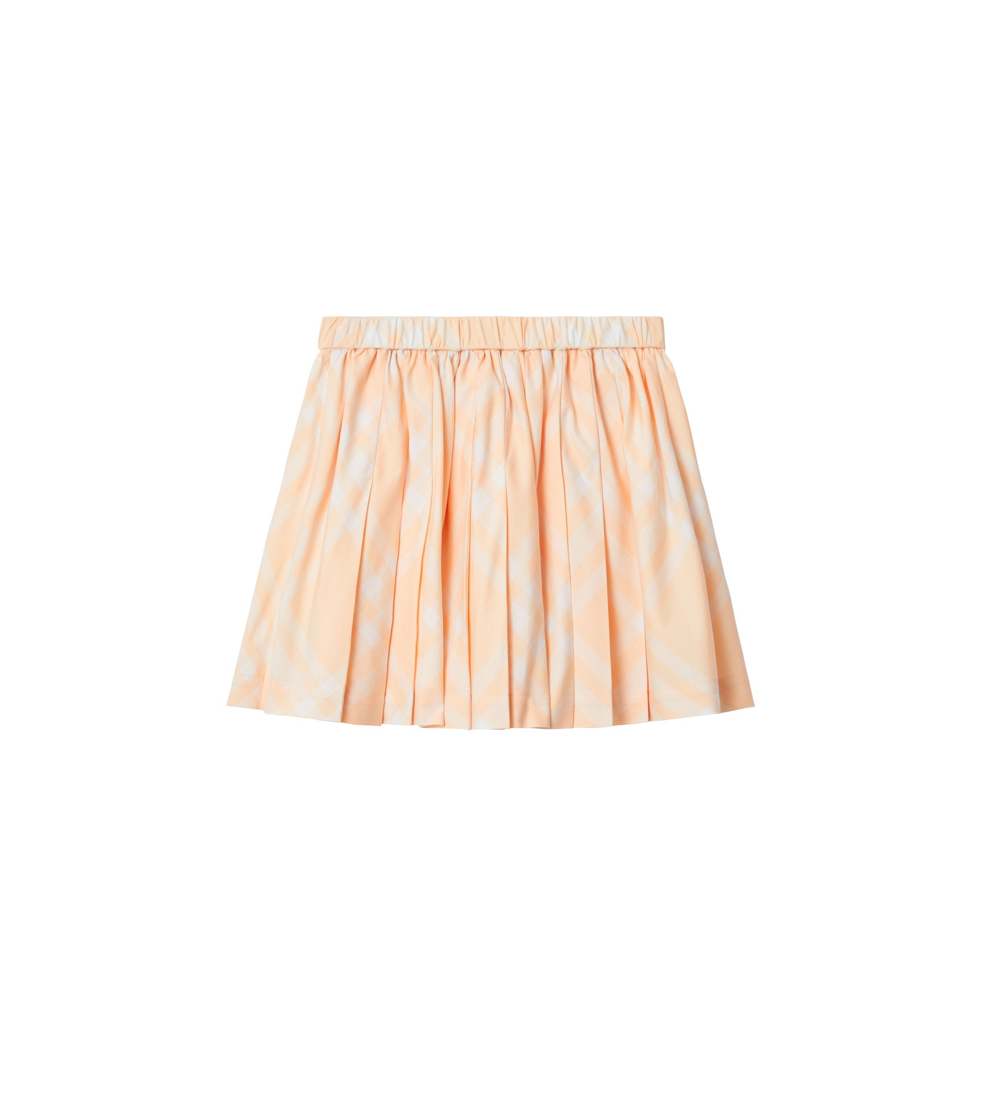 12 qty Jupe plissée en coton à motif check - Pastel Peach Check