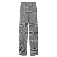 13 qty Pantalon en laine pied-de-poule ondulé - Monochrome