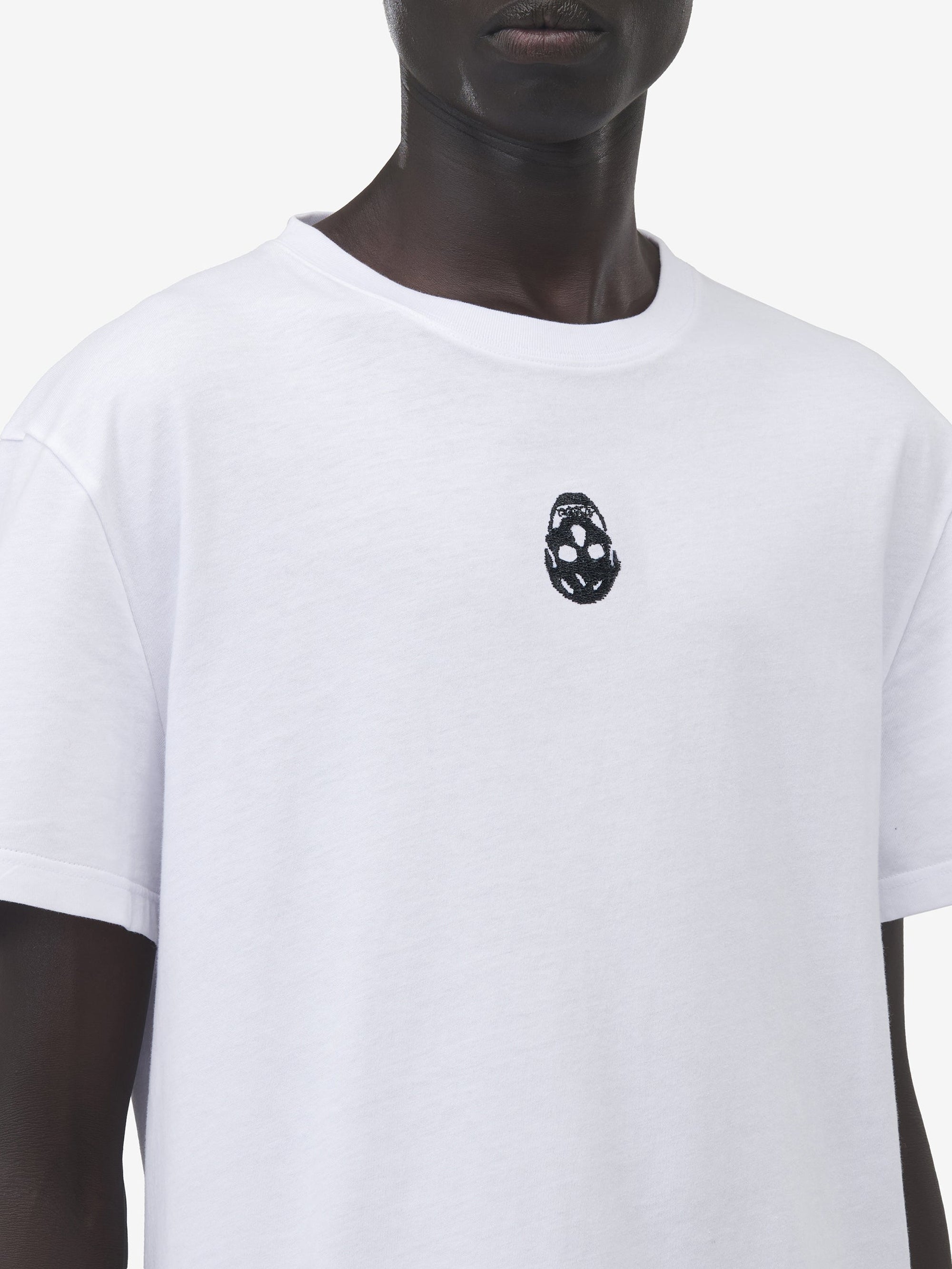 T-shirt à col rond - White Black
