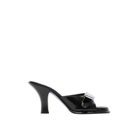 284 qty Mules Bay en cuir - Black