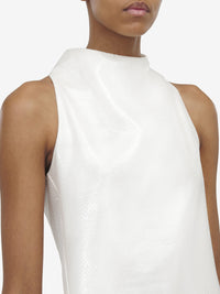 Robe midi en soie - Optical White