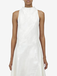 Robe midi en soie - Optical White