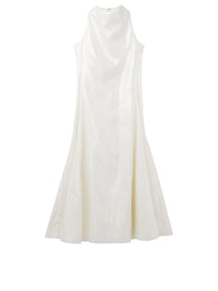 Robe midi en soie - Optical White