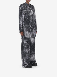Robe à manches longues en soie - Black