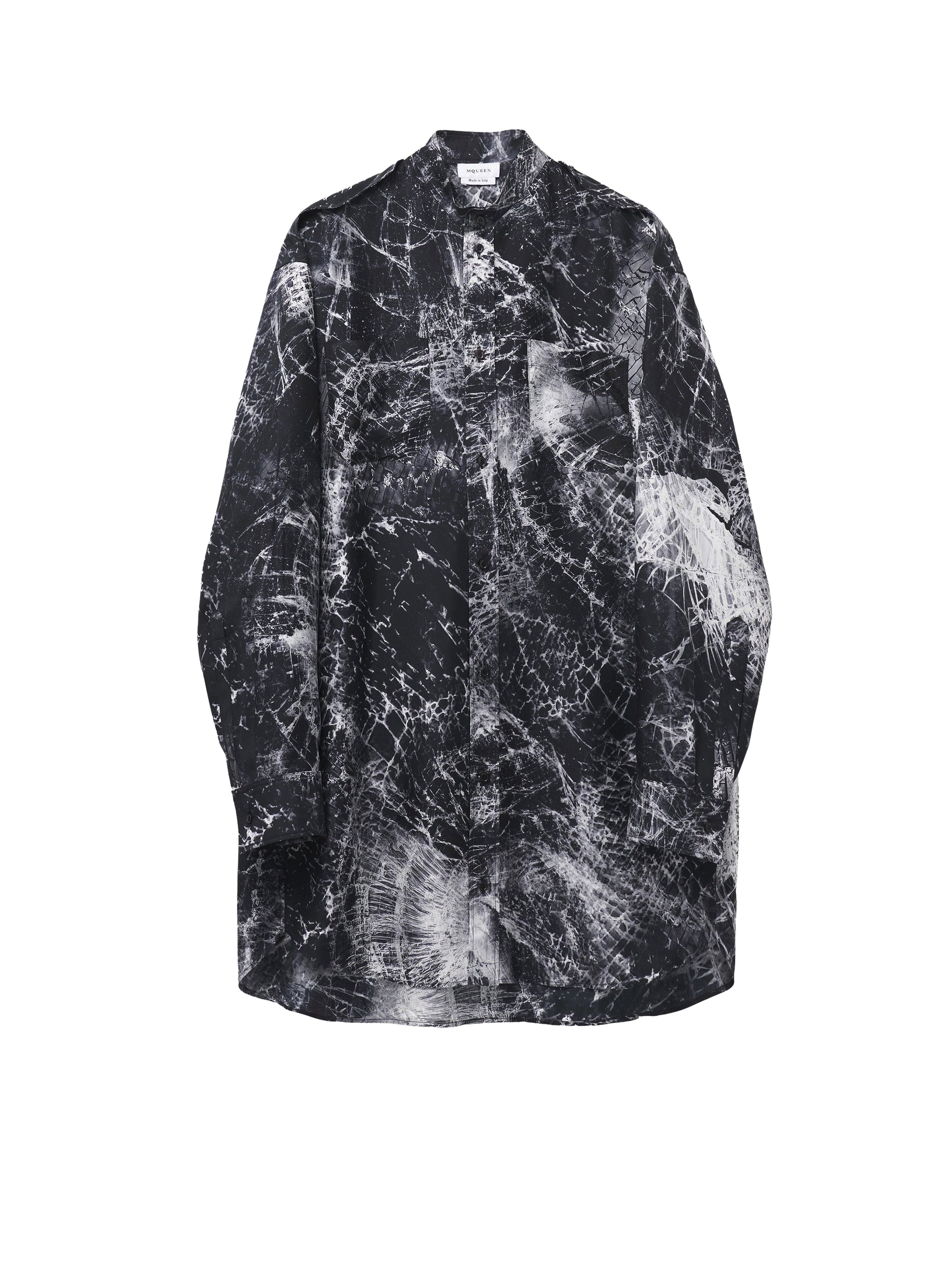 Robe à manches longues en soie - Black