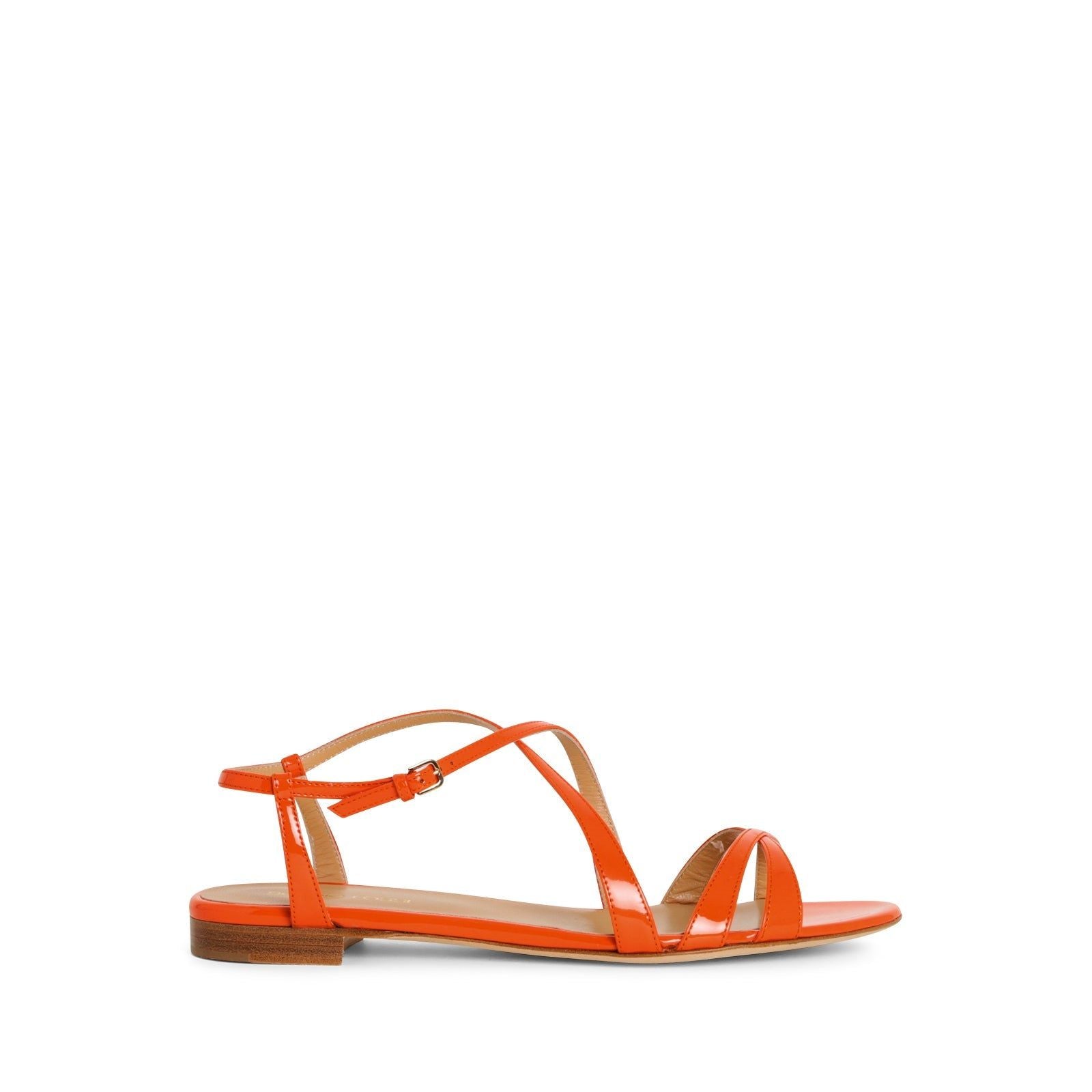Gruppo A flat sandals - Tangerine