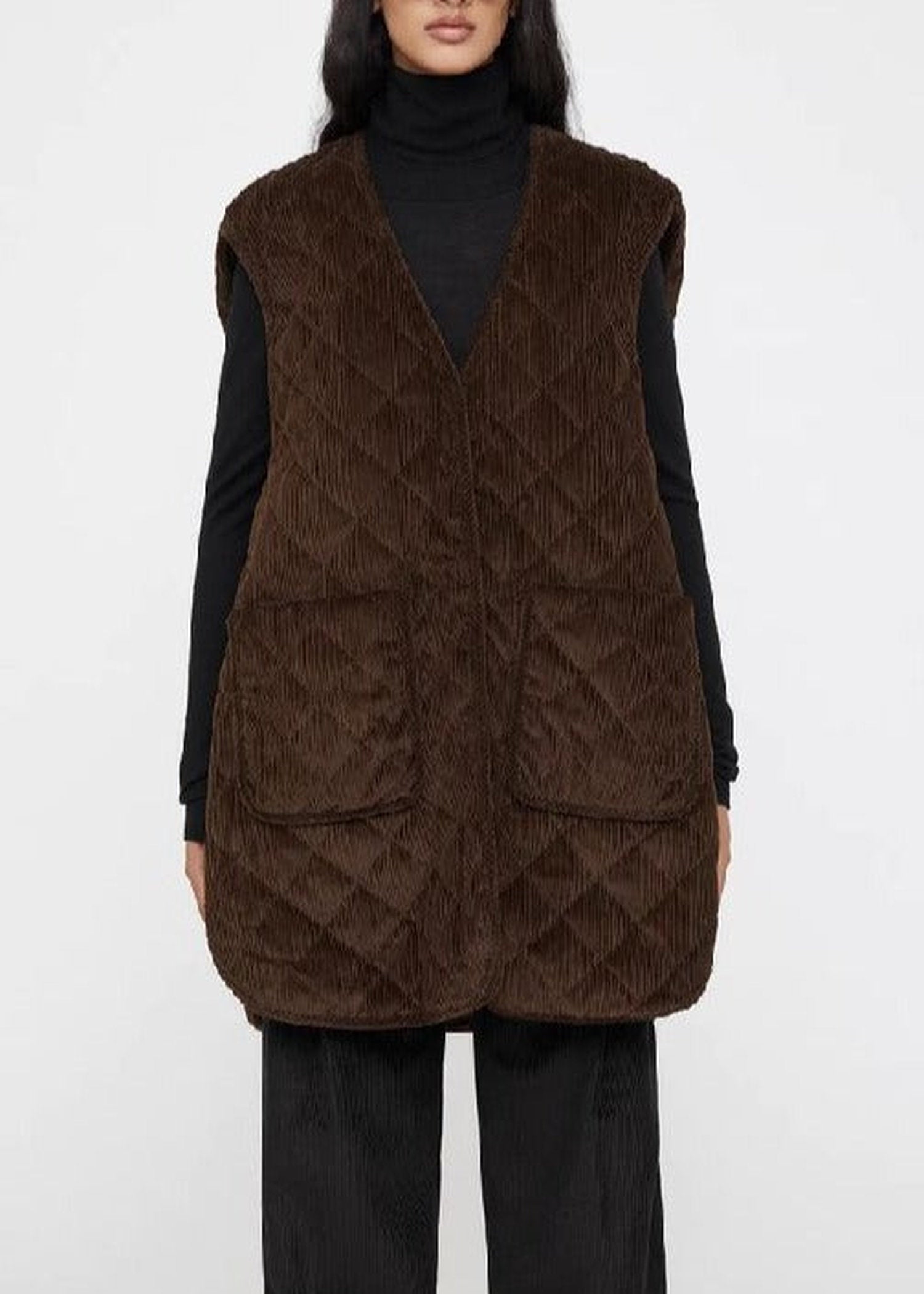 Veste sans manches matelassée - Saddle Brown