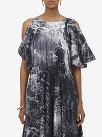 Robe asymétrique en soie - Black