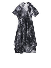 Robe asymétrique en soie - Black
