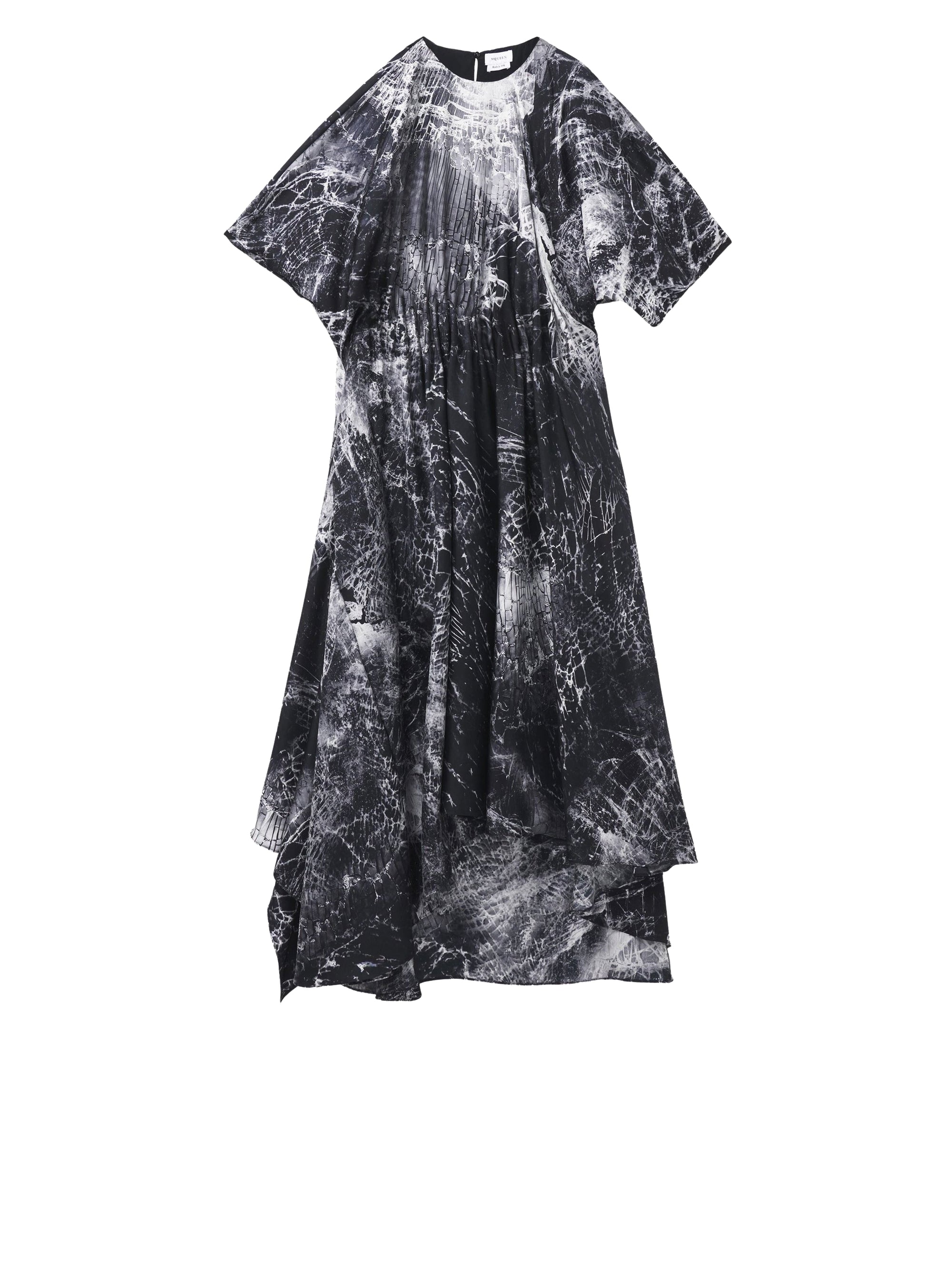Robe asymétrique en soie - Black