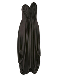 Robe longue drapée - Black