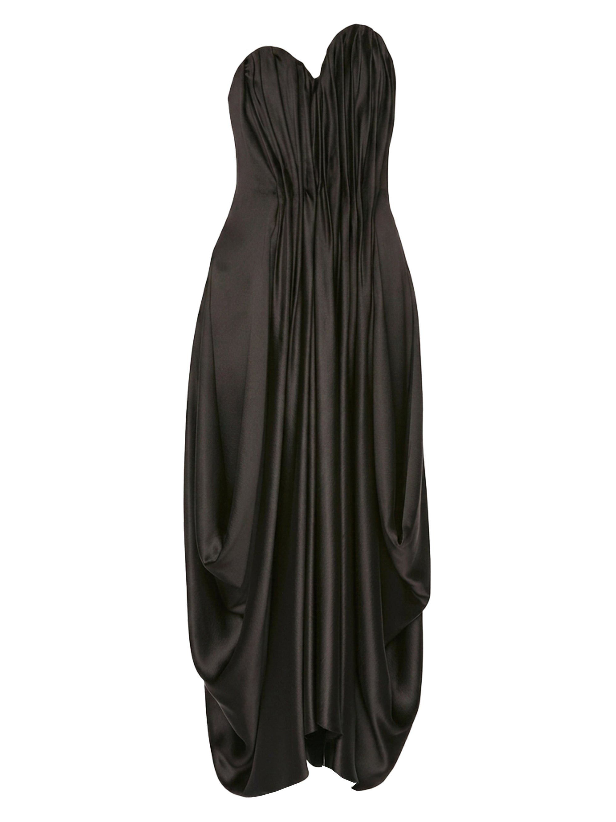 Robe longue drapée - Black