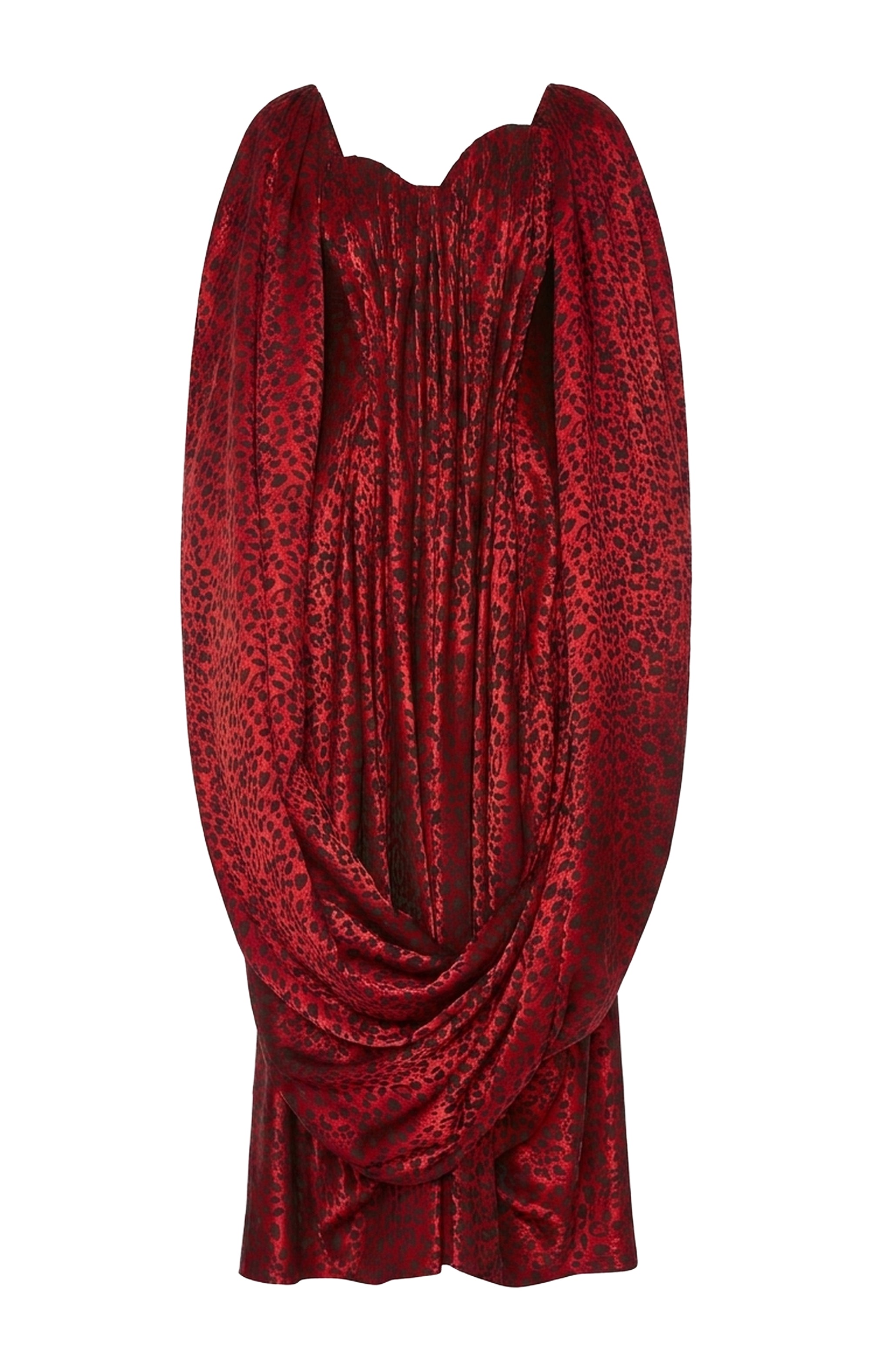 Robe avec fermeture éclair en soie mélangée - Red Black