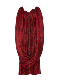 Robe avec fermeture éclair en soie mélangée - Red Black