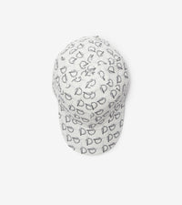 1 qty Casquette de baseball en coton à motif b - White