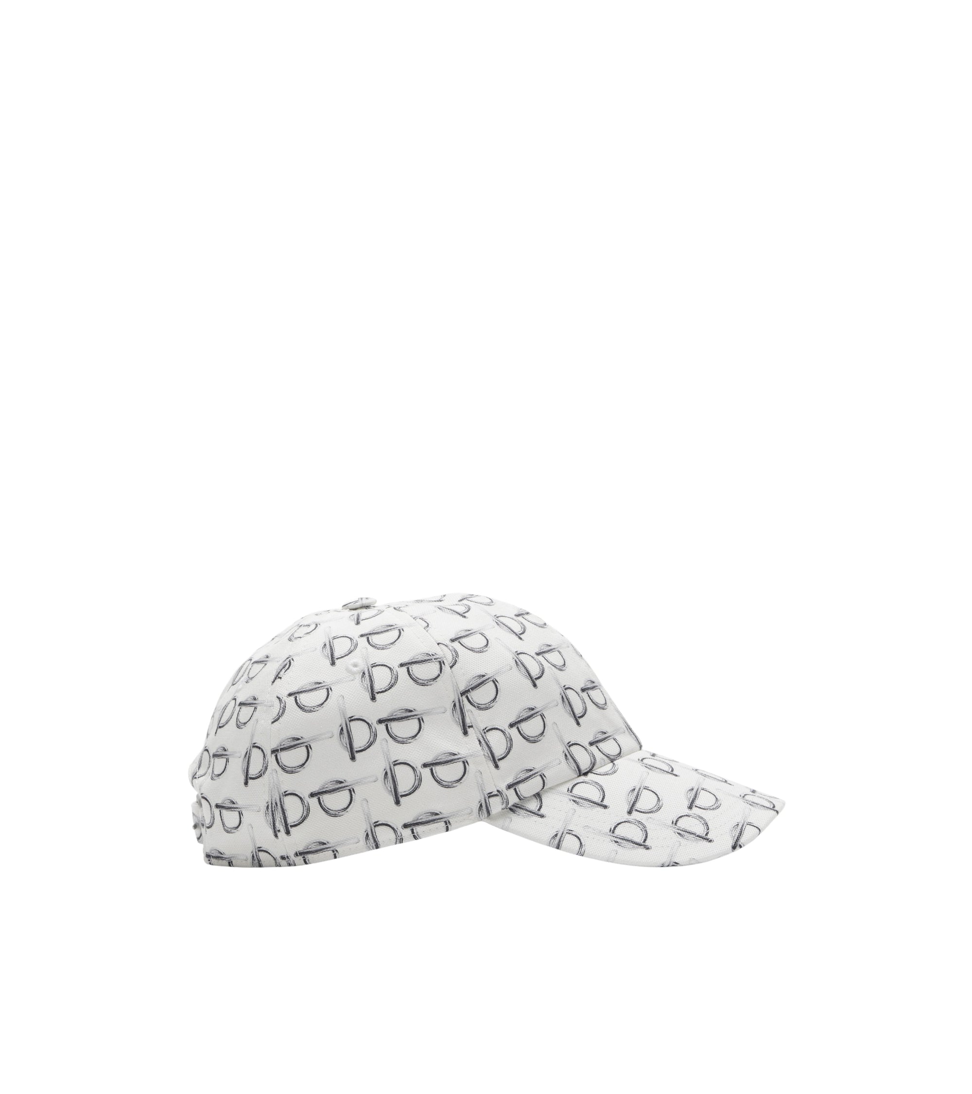 1 qty Casquette de baseball en coton à motif b - White