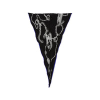 11 qty Foulard en soie à ferrures Knight - Silver