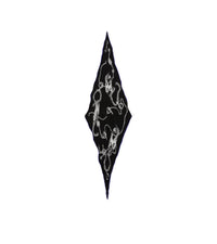 11 qty Foulard en soie à ferrures Knight - Silver