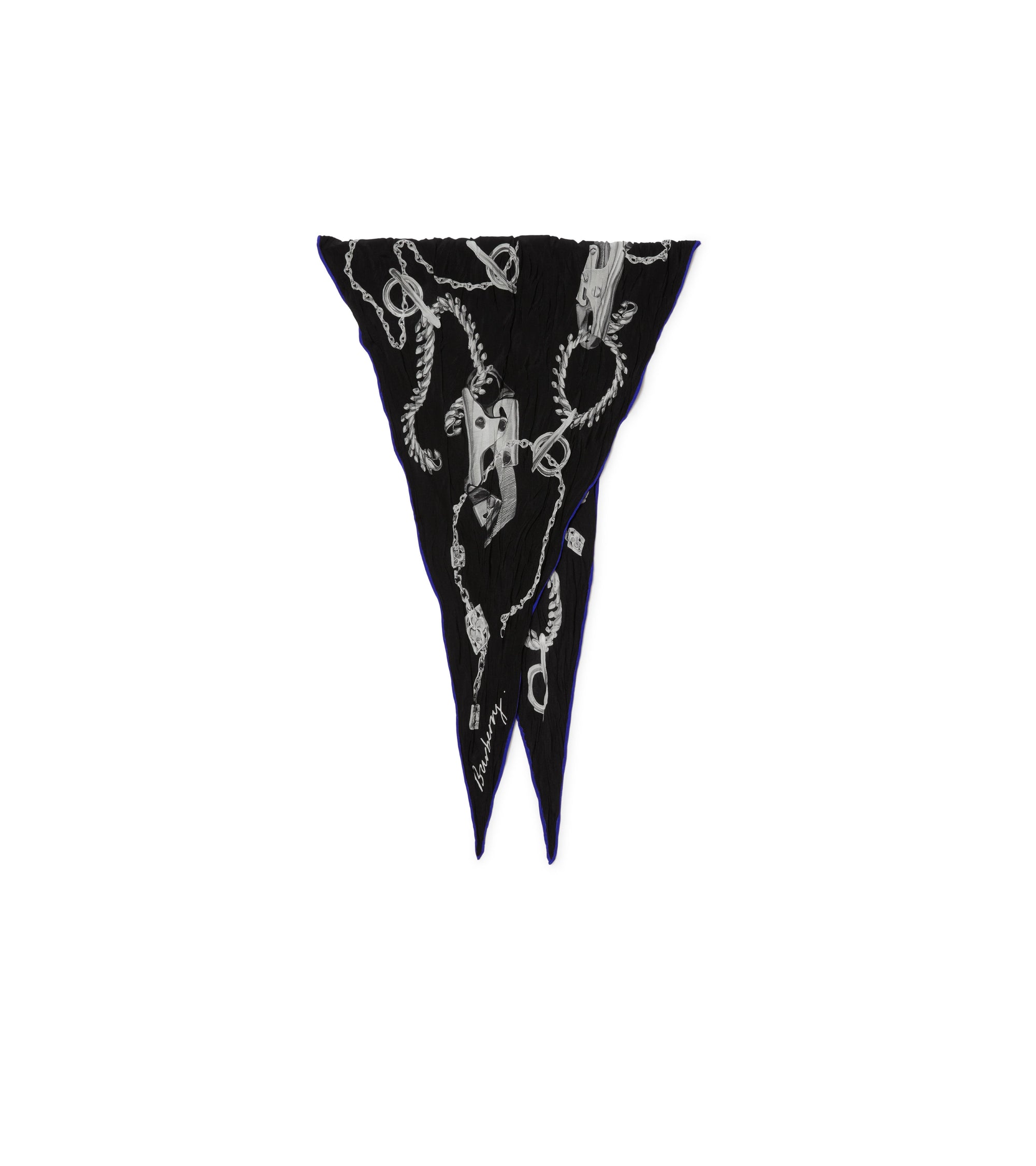 11 qty Foulard en soie à ferrures Knight - Silver