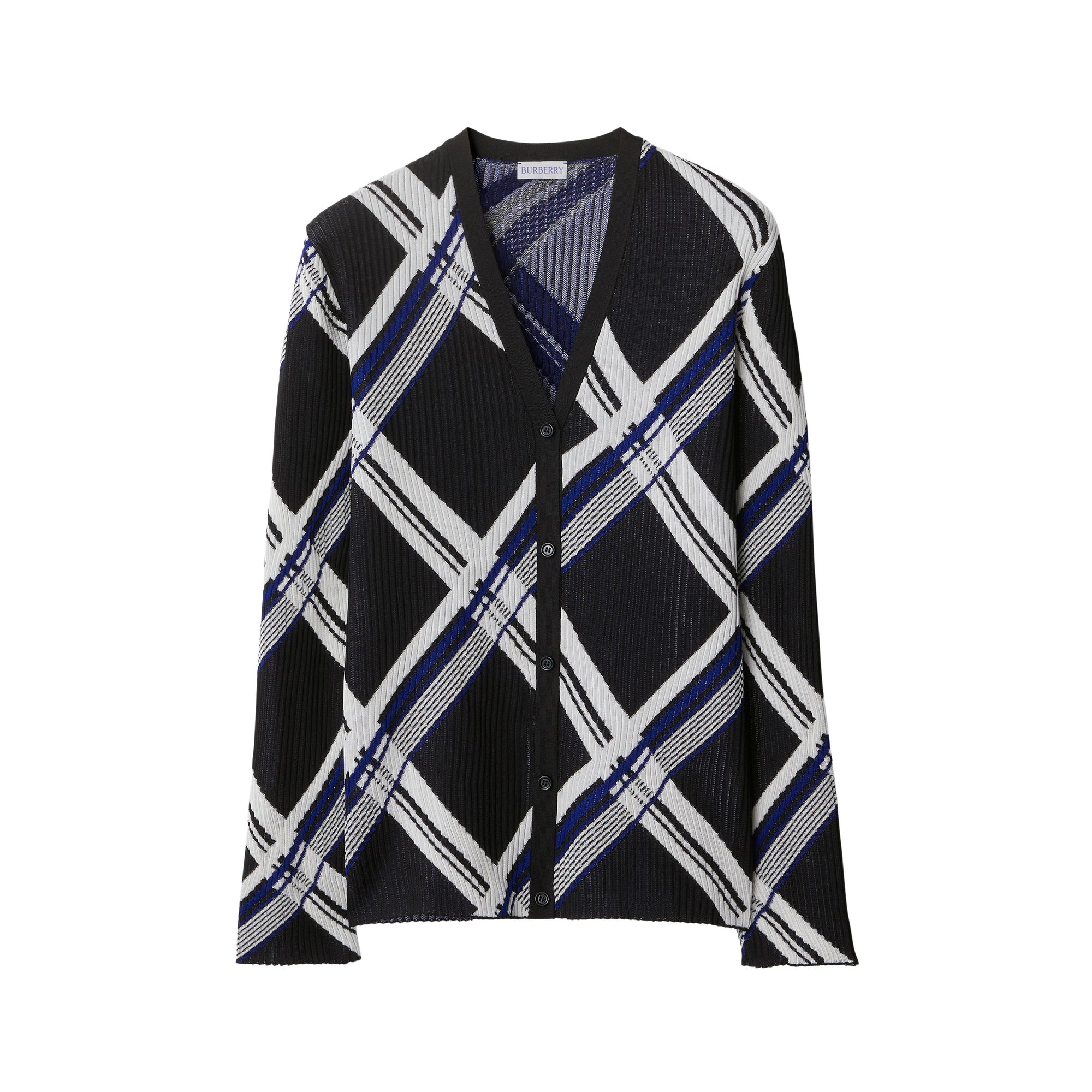 25 qty Cardigan en soie à motif check - Black Check