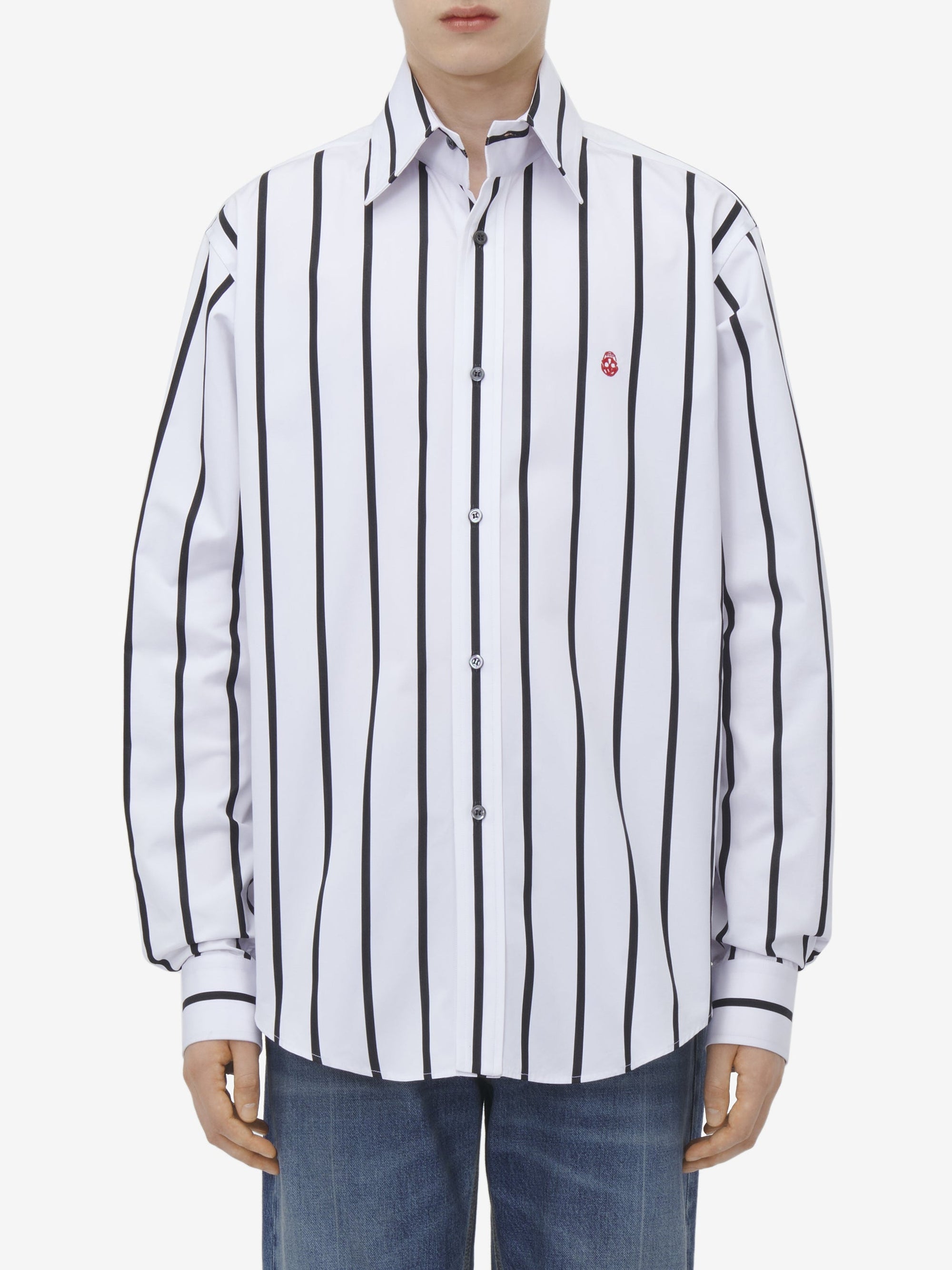Chemise avec broderie - White Black
