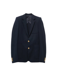 Blazer à boutonnage simple en laine - Navy