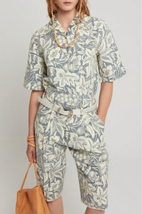 Blouse Rick à manches 3/4 - Blue