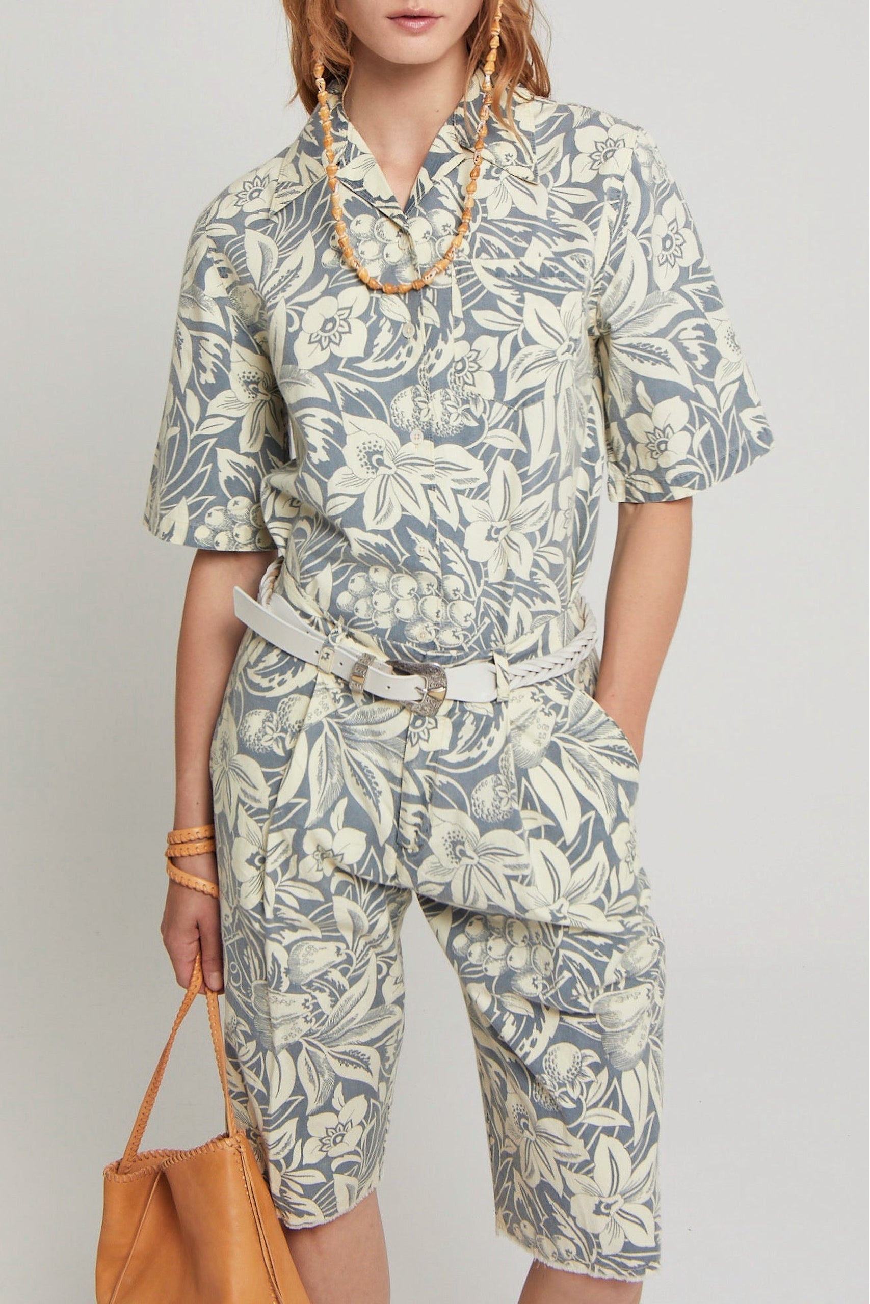 Blouse Rick à manches 3/4 - Blue