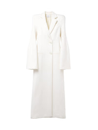 Manteau à double boutonnage en laine et cachemire - Ivory