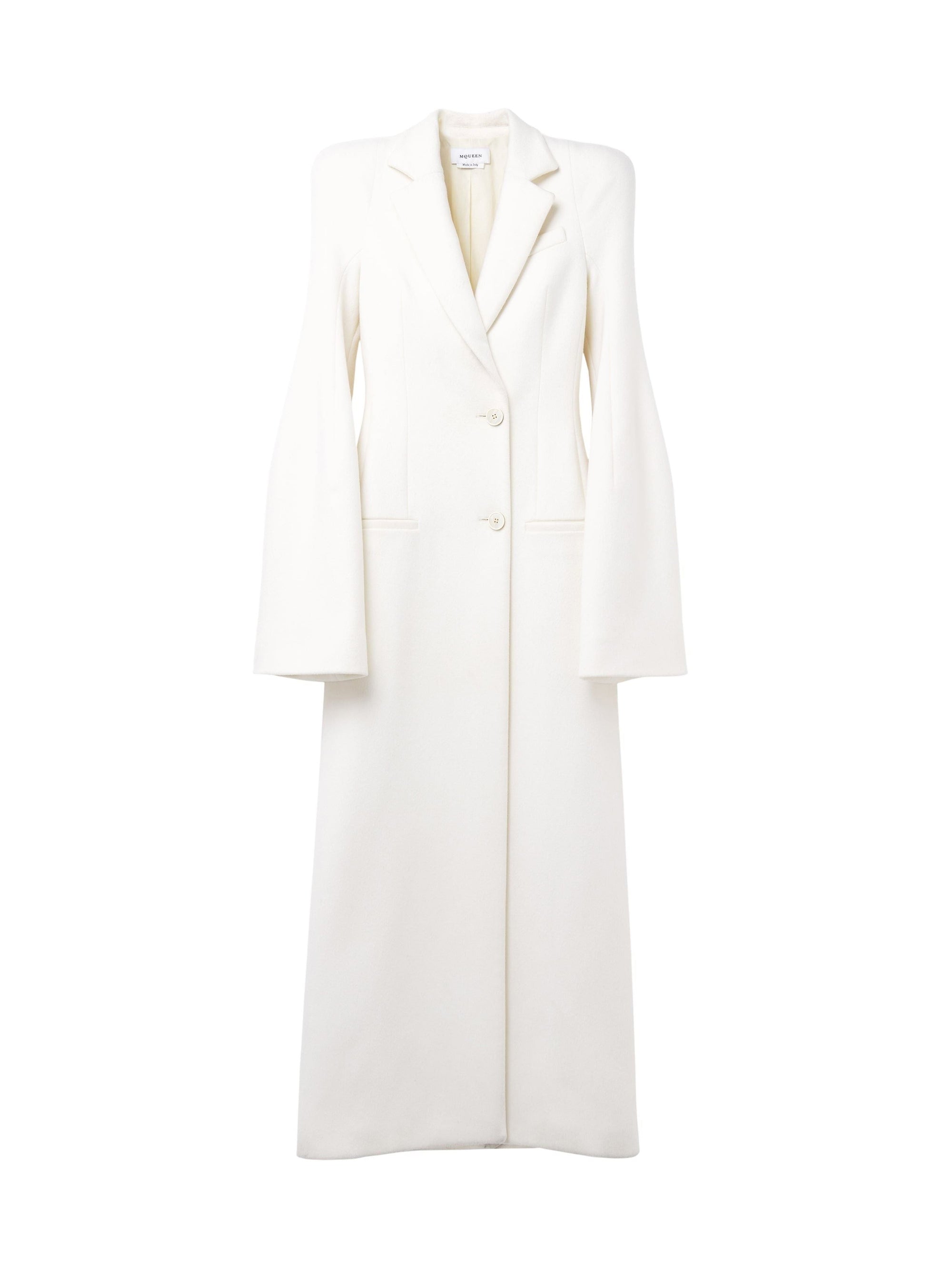 Manteau à double boutonnage en laine et cachemire - Ivory