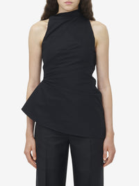 Blouse asymétrique sans manches - Black