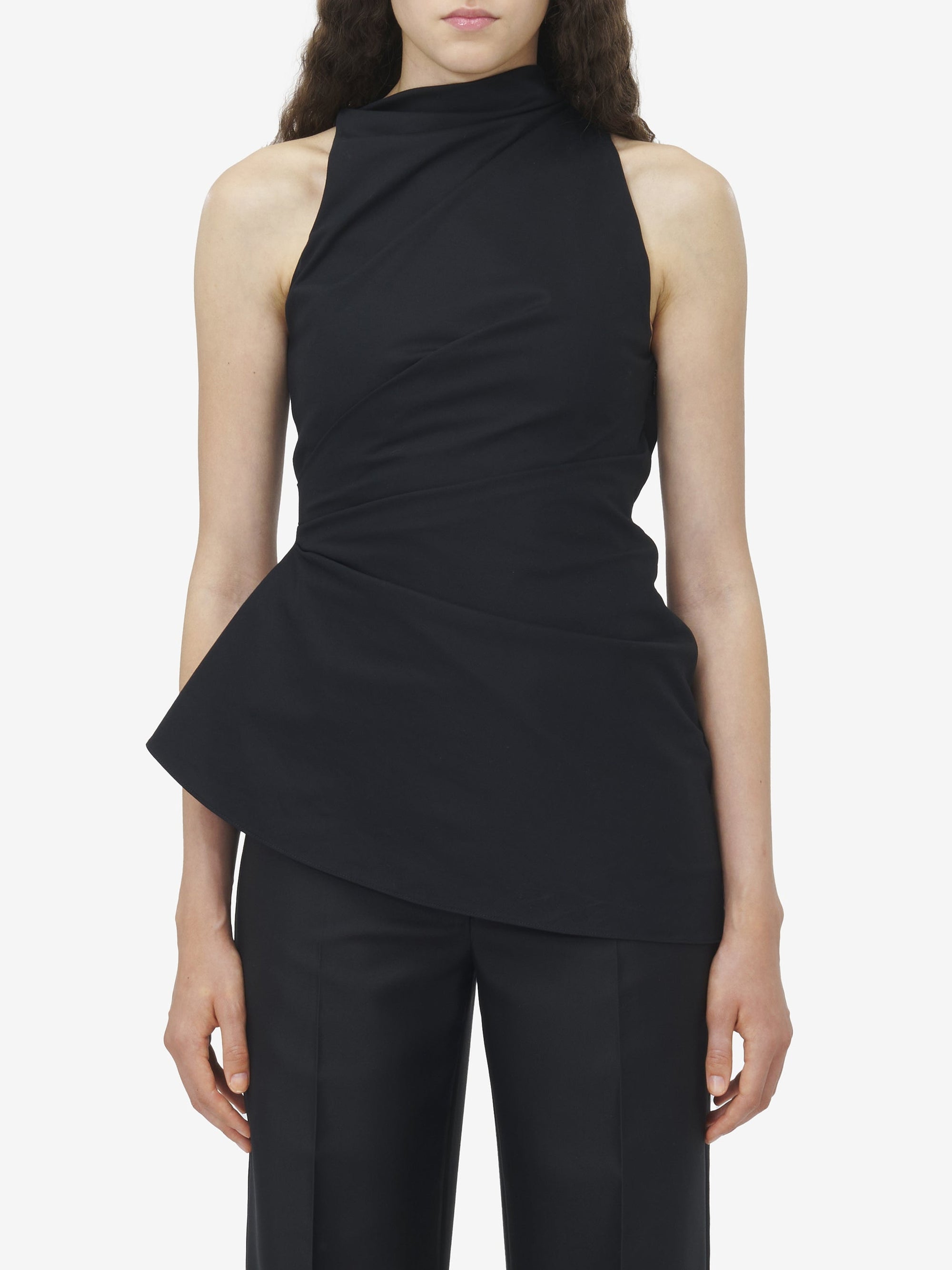 Blouse asymétrique sans manches - Black