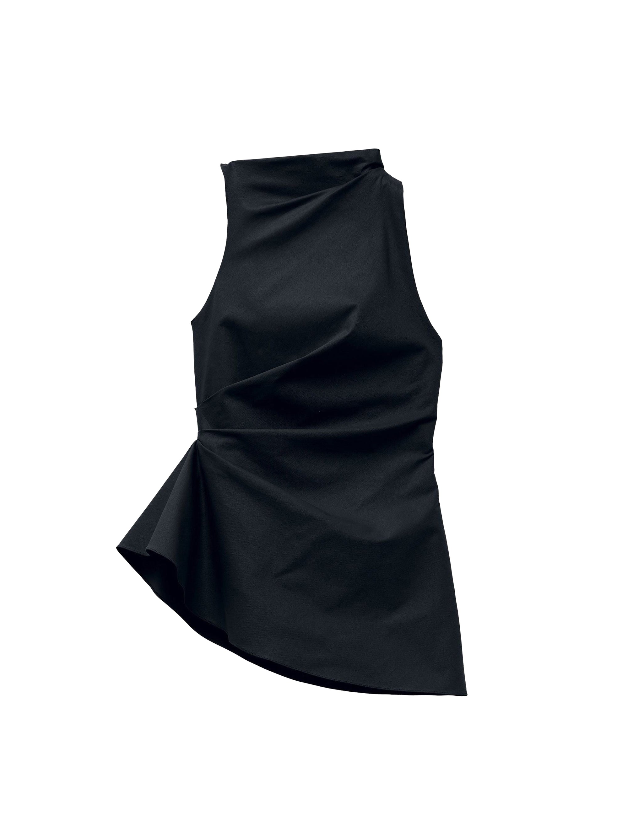 Blouse asymétrique sans manches - Black