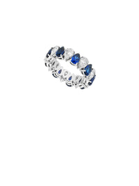 1qty NEW / Or blanc 18 ct Alliance en or blanc 18 carats sertie de diamants synthétiques blancs taille poire 3 // RECO : 4060€