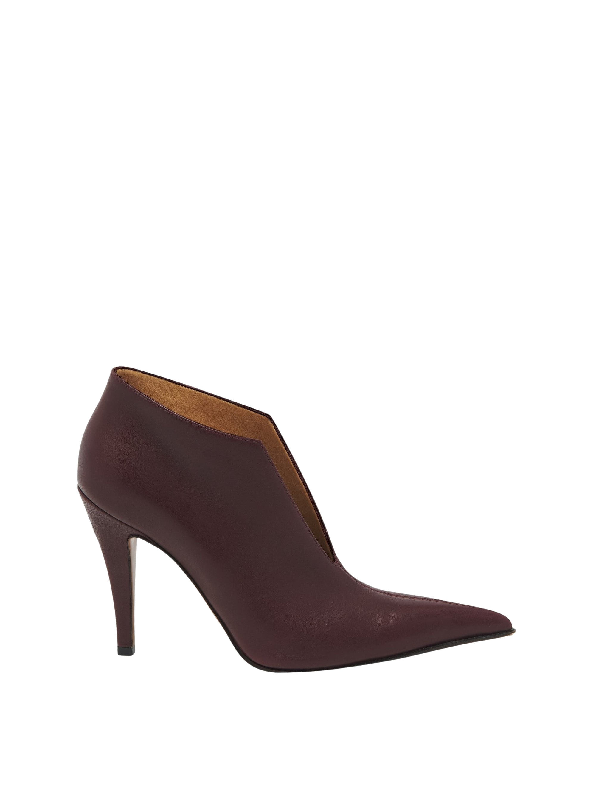 Escarpins fendus 105 en cuir - Wine