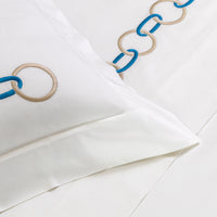 LINKS EMBROIDERY / DOUBLE PARURE DE LIT AVEC 2 TAIES D'OREILLER 51X71