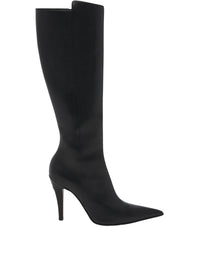 Bottes à bout pointu 105 en cuir - Black