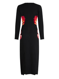 Robe imprimée à manches longues - Black Red Yellow