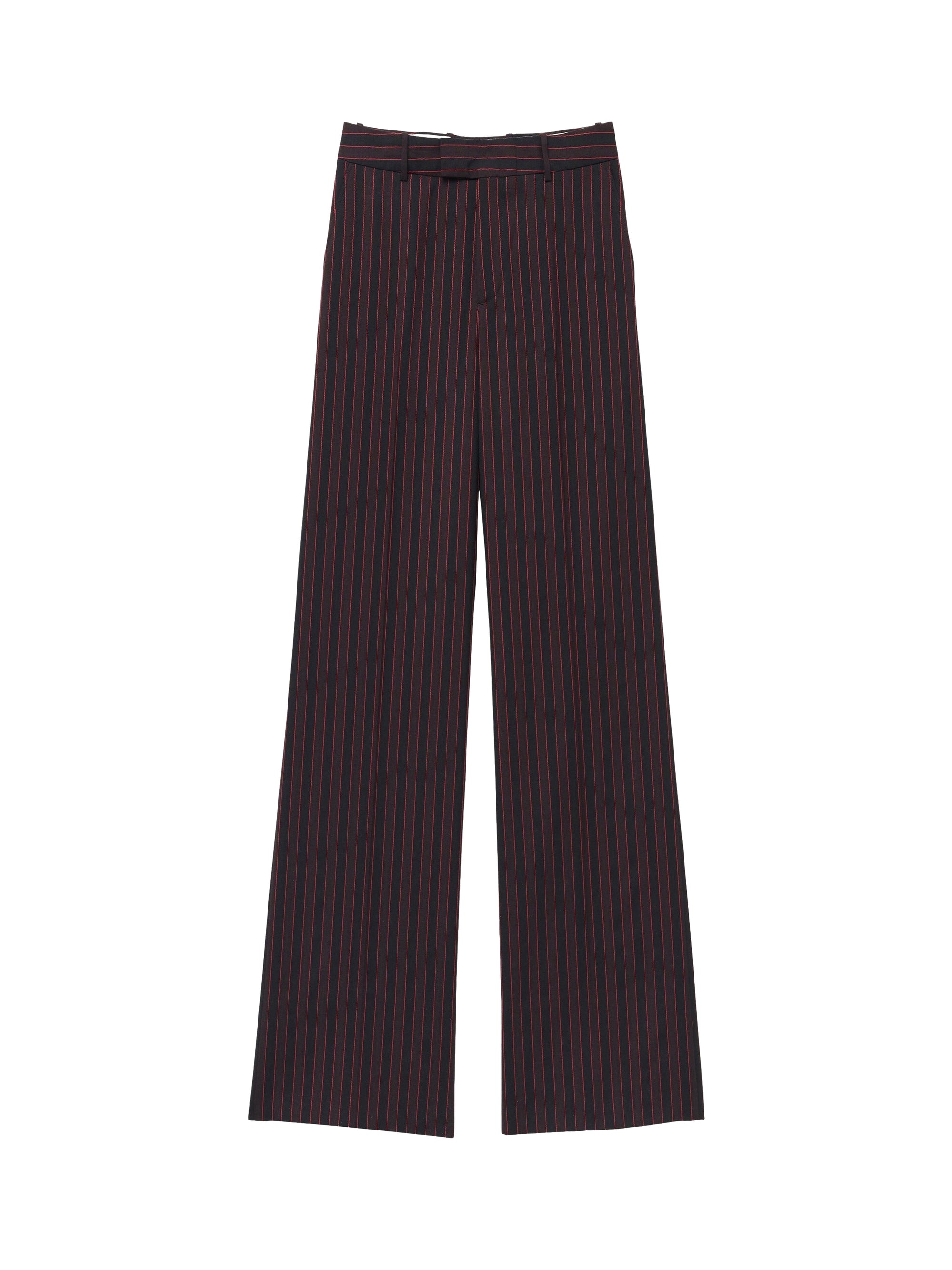 Pantalon avec poches en laine - Black Bordeaux
